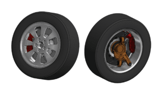 VW Golf Mk4 17" Rear Brake Kit - With Caliper Handbrake PR4 - 4 Pot Caliper