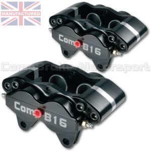 Ford Escort Mk1/2 13" 15” Front Brake Kit – 4 Pot Calipers [B16] AND LAZER PROFILE CHASSIS BRACKETS [PAIR]