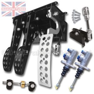 Universal Top Mounted Cable Pedal Box Kit – Kitcar with 25mm x 25mm Clearance 3-Pedal AP Cylinders [STD KIT]