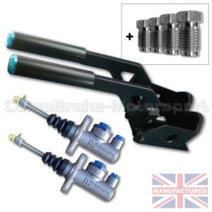 Dual Horizontal Hydraulic Handbrake Assembly – 2-Handle 2-AP Cylinder [Kit D]