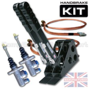 300mm Dual Vertical Slimline Hydraulic Handbrake Kit – 2-Handle 2-AP Cylinder [Kit B]