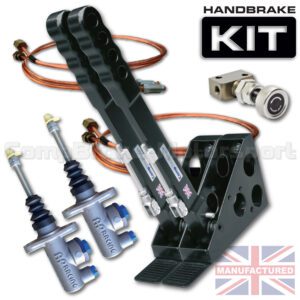 300mm Dual Vertical Slimline Hydraulic Handbrake Kit – 2-Handle 2-AP Cylinder [Kit C]