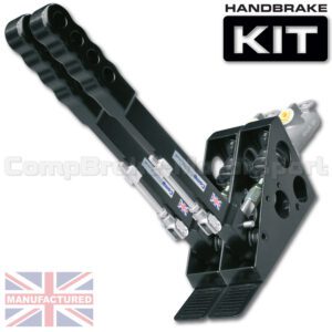 300mm Dual Vertical Slimline Hydraulic Handbrake Kit – 2-Handle 2-Cylinder [Standard Kit]