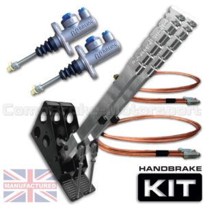 450mm Dual Vertical Slimline Hydraulic Handbrake Kit – Premier 2-Handle 2-AP Cylinder [Kit B]