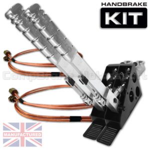 450mm Dual Vertical Slimline Hydraulic Handbrake Kit – Premier 2-Handle 2-Cylinder [Kit B]