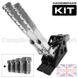 450mm Dual Vertical Slimline Hydraulic Handbrake Kit – Premier 2-Handle 2-Cylinder [Kit D]