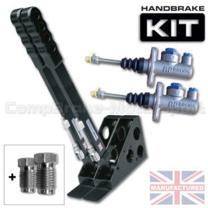 450mm Dual Vertical Slimline Hydraulic Handbrake Kit – 2-Handle 2-AP Cylinder [Kit D]