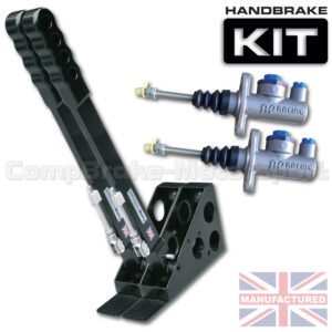 450mm Dual Vertical Slimline Hydraulic Handbrake Kit – 2-Handle 2-AP Cylinder [Standard Kit]
