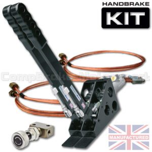 450mm Dual Vertical Slimline Hydraulic Handbrake Kit – 2-Handle 2-Cylinder [Kit C]