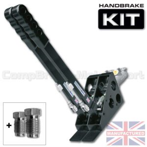 450mm Dual Vertical Slimline Hydraulic Handbrake Kit – 2-Handle 2-Cylinder [Kit D]