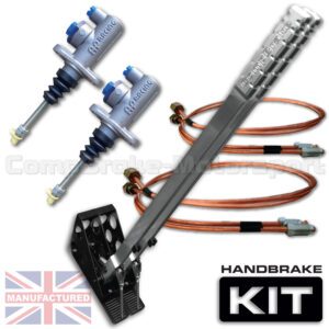 600mm Dual Vertical Slimline Hydraulic Handbrake Kit – Premier 2-Handle 2-AP Cylinder [Kit B]