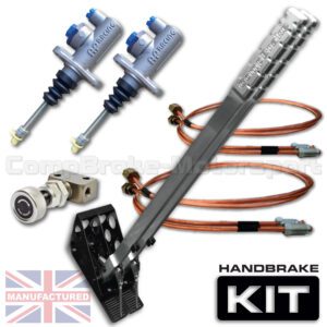 600mm Dual Vertical Slimline Hydraulic Handbrake Kit – Premier 2-Handle 2-AP Cylinder [Kit C]