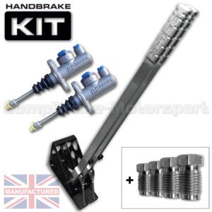 600mm Dual Vertical Slimline Hydraulic Handbrake Kit – Premier 2-Handle 2-AP Cylinder [Kit D]
