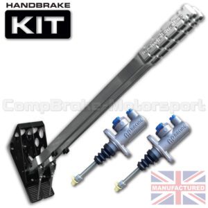 600mm Dual Vertical Slimline Hydraulic Handbrake Kit – Premier 2-Handle 2-AP Cylinder [Standard Kit]
