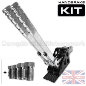 600mm Dual Vertical Slimline Hydraulic Handbrake Kit – Premier 2-Handle 2-Cylinder [Kit D]