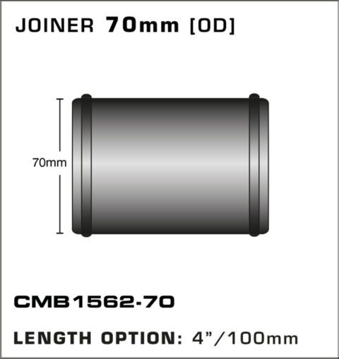 Joiner for T-Piece Alloy 69mm OD x 100mm [4"]
