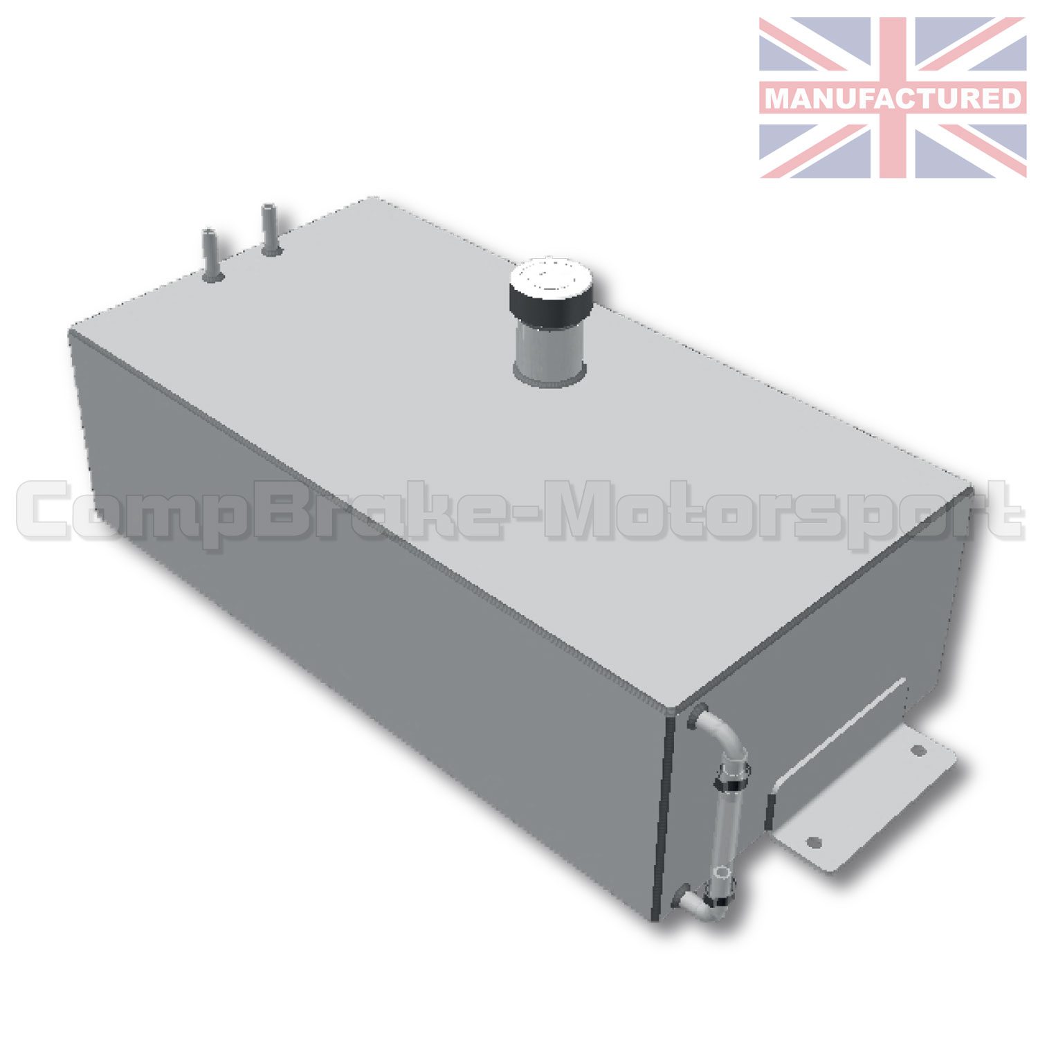 4 GALLON [18.2 LTR] ALUMINIUM FUEL TANK - 490MM[L]X150MM[H]X250MM[W] SILVER