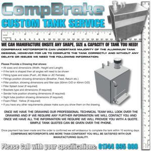 FORD P100 ALUMINIUM FUEL TANK [WITH SENDER UNIT] OEM REPLACEMENT