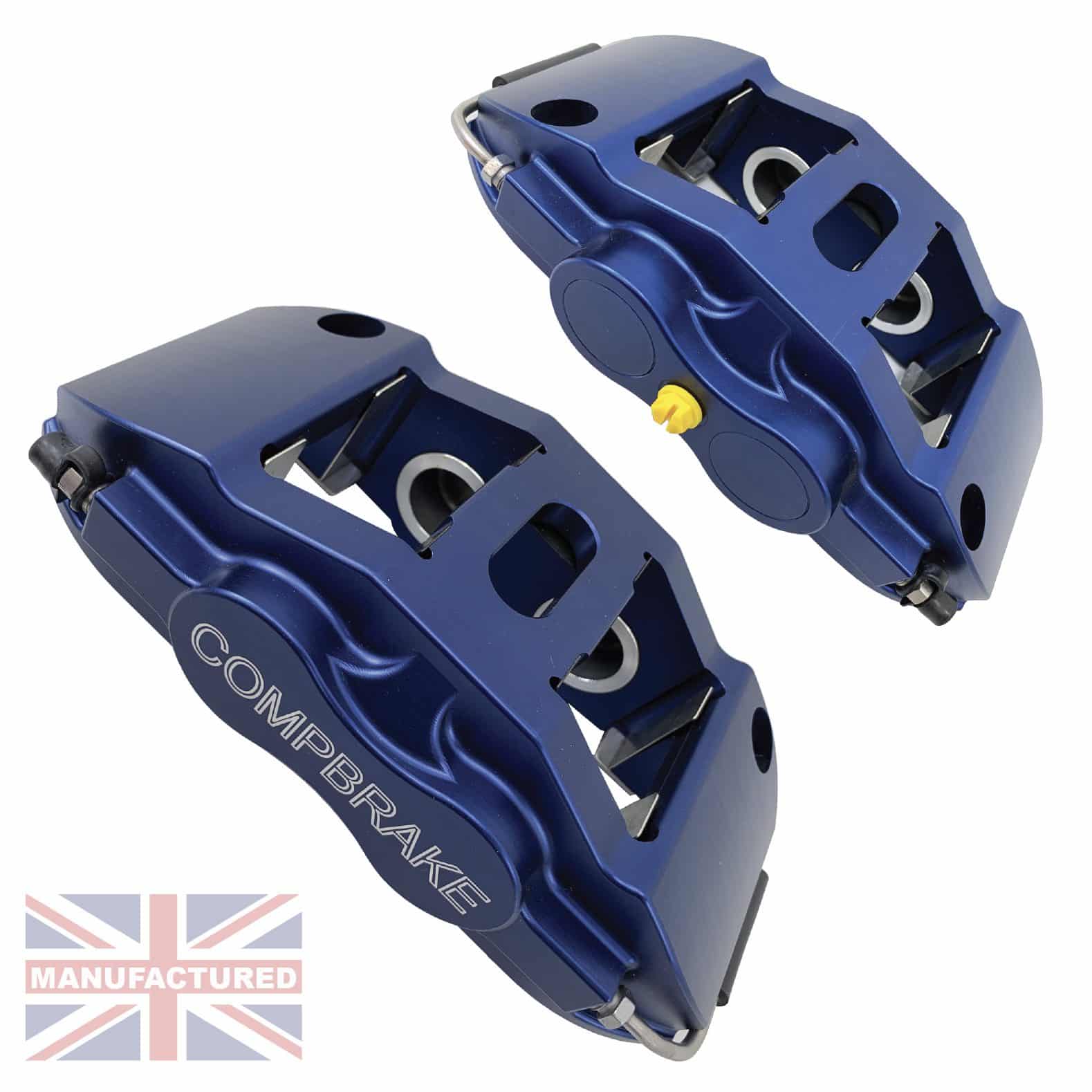 Compbrake Pro Race 13 Calipers [4 Pot] Blue One-Piece Billet Aluminium [Pair]