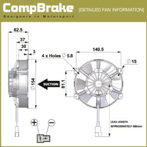 COMEX COOLING FAN - PULLING/SUCTION FAN - 5.5" (140MM)