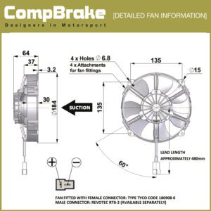 COMEX COOLING FAN - PULLING/SUCTION FAN 6.5" (167MM)