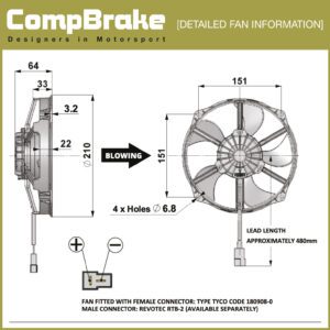 COMEX COOLING FAN - PUSHING/BLOWING FAN 7.5" (190MM)