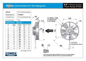 COMEX COOLING FAN - PUSHING/BLOWING FAN - 6.5" (167MM)