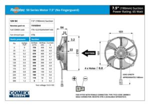 COMEX COOLING FAN - PULLING/SUCTION FAN - 7.5" (190MM)