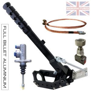 300MM PREMIER-PRO VERTICAL HANDBRAKE – AP REMOTE HYDRAULIC AP-STD KIT [BLACK] PLUS VALVE & PIPE