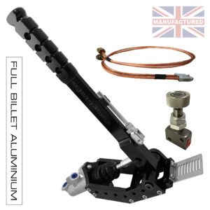 300MM PREMIER-PRO VERTICAL HANDBRAKE – REMOTE HYDRAULIC WITH STD KIT [BLACK] PLUS VALVE & PIPE