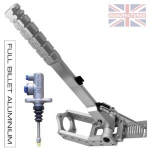 300MM PREMIER-PRO VERTICAL [FULL-BILLET ALUMINIUM] HANDBRAKE – AP REMOTE HYDRAULIC [1-HANDLE 1-CYLINDER] AP-STD KIT [SILVER]