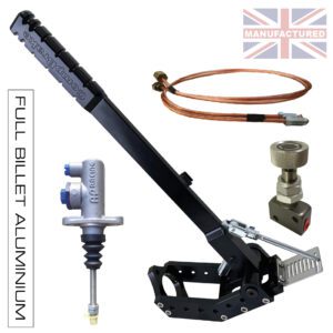 450MM PREMIER-PRO VERTICAL HANDBRAKE – AP REMOTE HYDRAULIC AP-STD KIT [BLACK] PLUS VALVE & PIPE