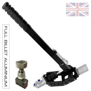 450MM PREMIER-PRO VERTICAL HANDBRAKE – REMOTE HYDRAULIC STD KIT [BLACK] PLUS VALVE