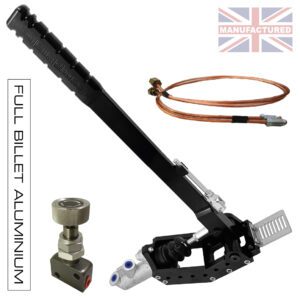 450MM PREMIER-PRO VERTICAL HANDBRAKE – REMOTE HYDRAULIC STD KIT [BLACK] PLUS VALVE & PIPE
