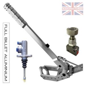 450MM PREMIER-PRO VERTICAL HANDBRAKE – AP REMOTE HYDRAULIC AP-STD KIT [SILVER] PLUS VALVE