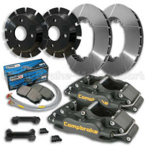 Subaru Impreza (Classic) 17” Front Floating Brake Kit – 4 Pot Calipers [Pro Race 5]