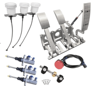 Universal Hydraulic Pedal Box Kit With Drive By Wire Throttle - Premier-Pro Light 3-Pedal With AP Cylinders [KIT B]